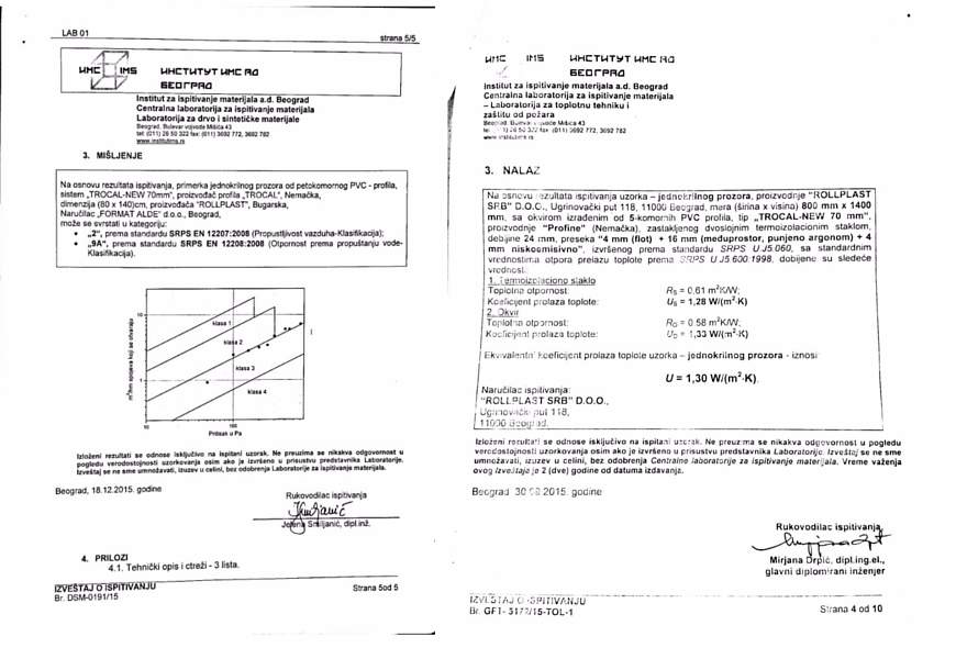 pvc prozori atest